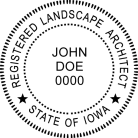 Iowa Registered Landscape Architect Seal